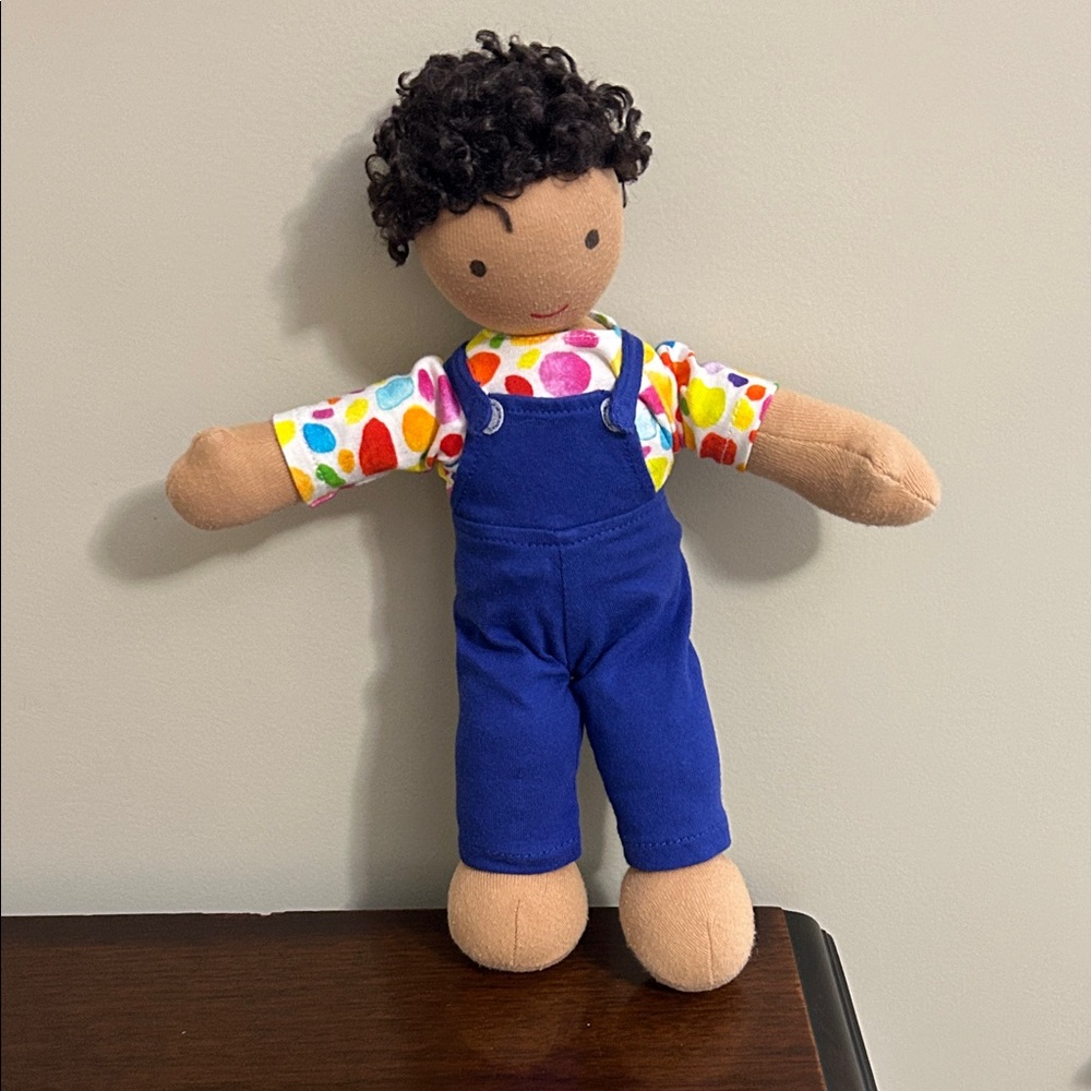 LOVEVERY Little Quinn Doll Montessori Waldorf Organic Cotton Curly Hair
